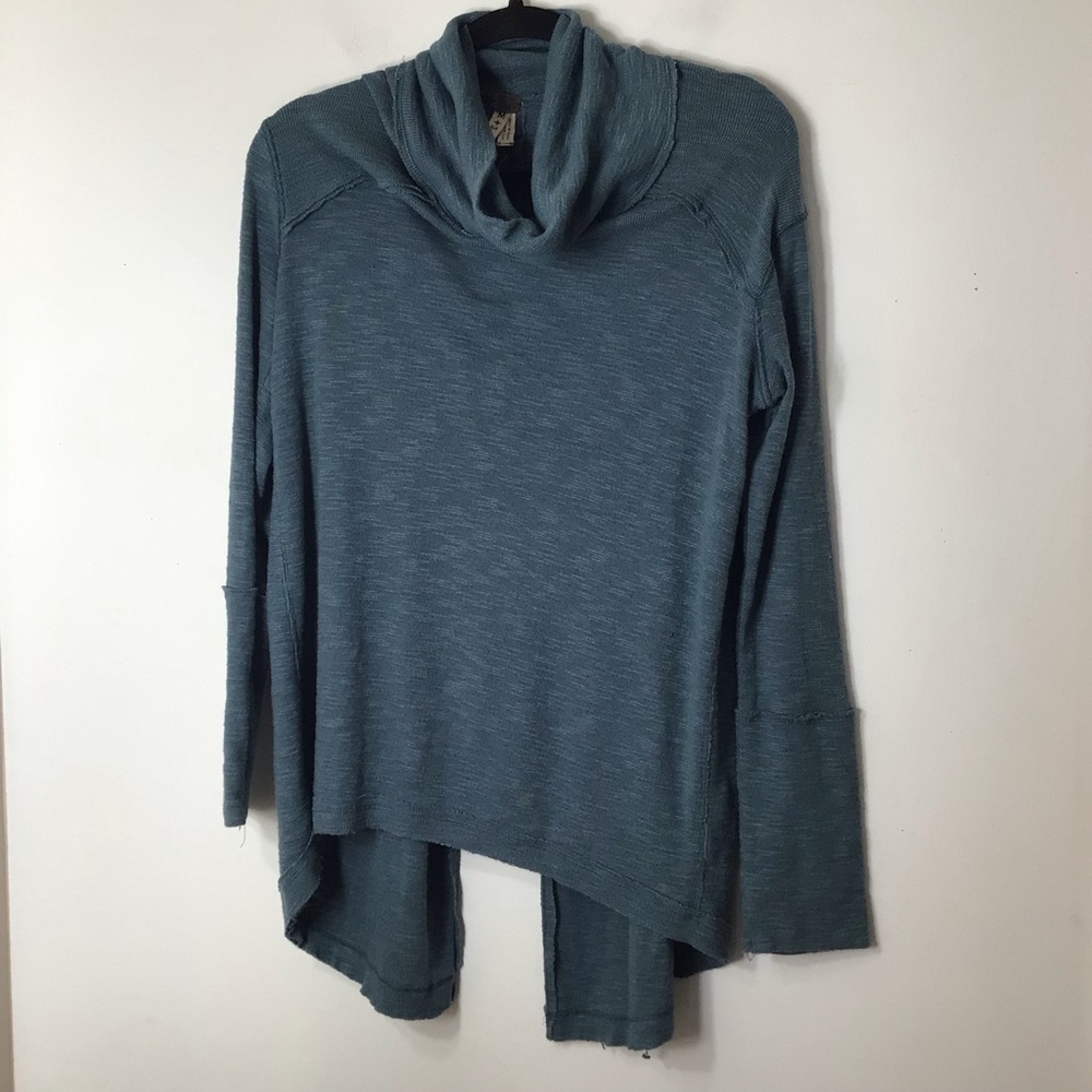 Free People top knit women blue medium we the free
